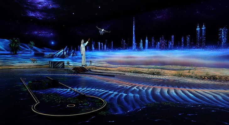One Hour of Playing 3D Blacklight Mini Golf in Dubai