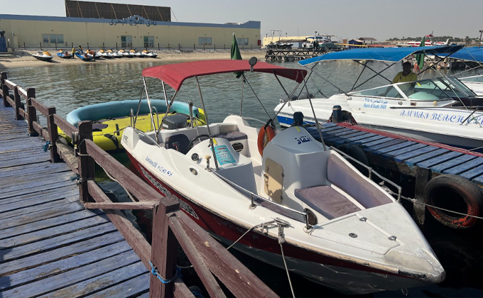 Water Skiing with Inflatables in Amwaj Beach Club