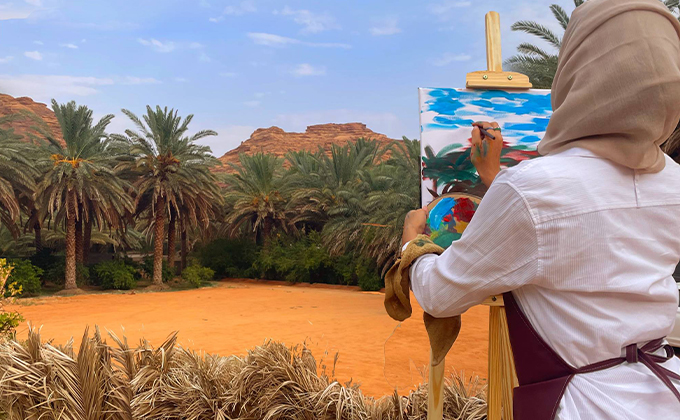 AlUla: Painting Experience at Majlis of Art and Tea