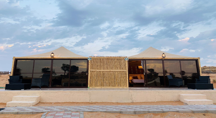 RAK: Chalet Rental at Bedouin Oasis Camp for 4 Persons