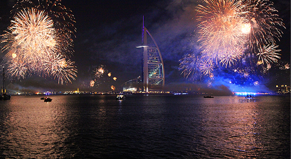 New Year's Eve Fireworks Show Aboard Love Boats cruise for 2 and a Half Hours