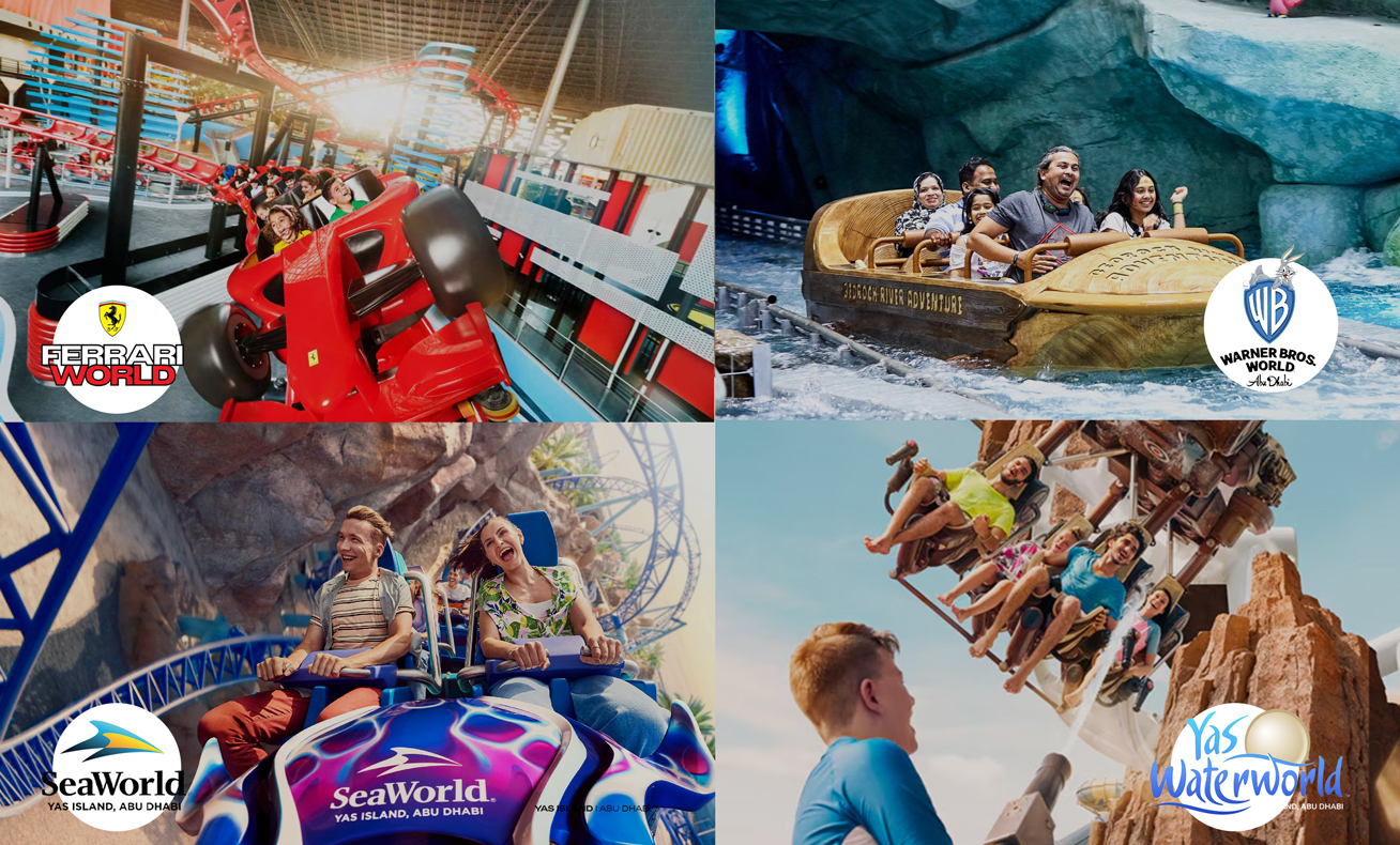 All 4 Yas Island Parks Tickets Only for 630 AED