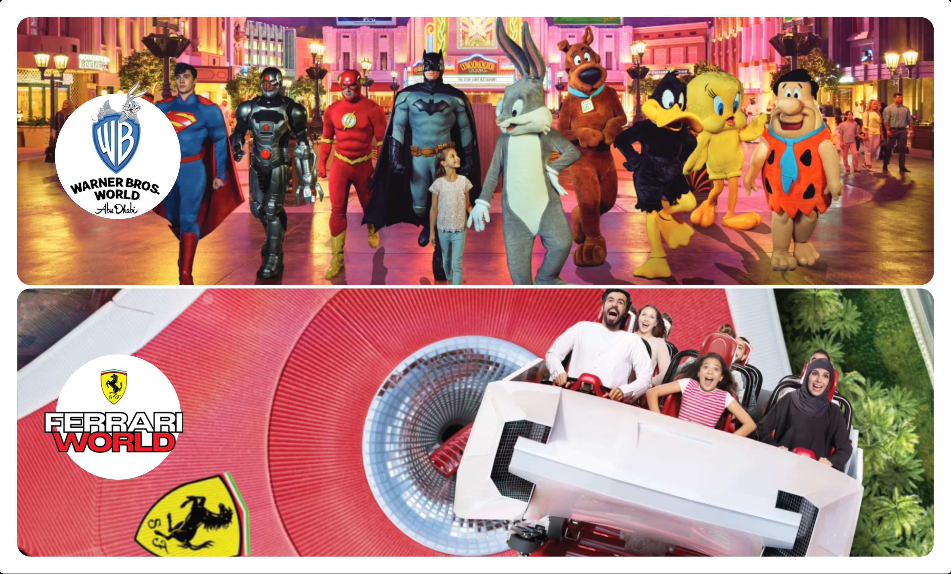 For Only 390 AED, Enjoy 2 Yas Island Theme Parks